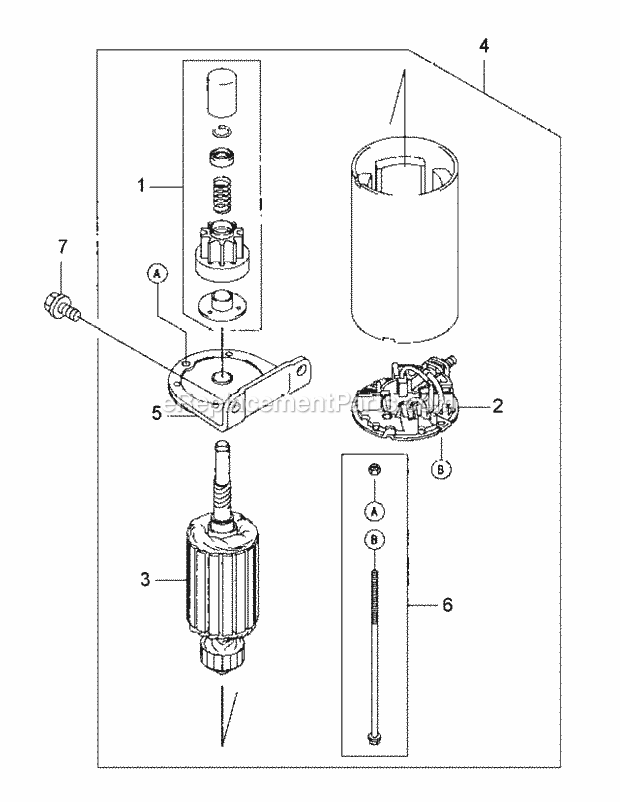 Fh601v-Bs27 Starter Diagram and Parts List for M48-KW 53BB5DAV750-19-HP Cub Cadet Lawn Tractor